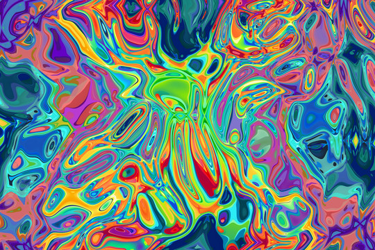 色彩鮮艷流體裝飾畫