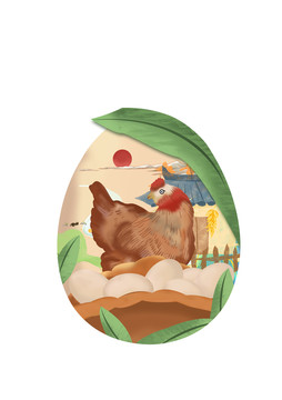 雞蛋插畫雞蛋手繪