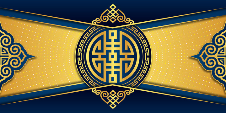 特色背景時(shí)尚金藍(lán)