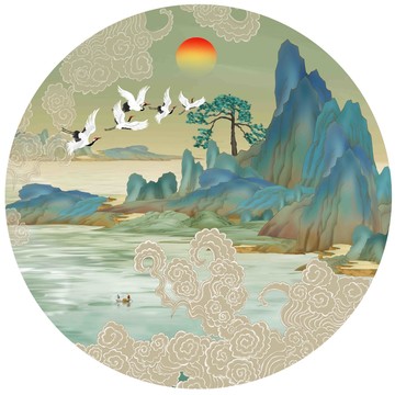 國潮山水畫