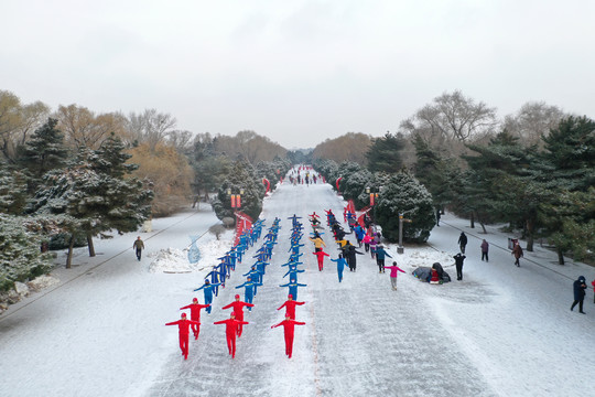 雪地广场舞