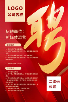 招聘誠聘海報(bào)