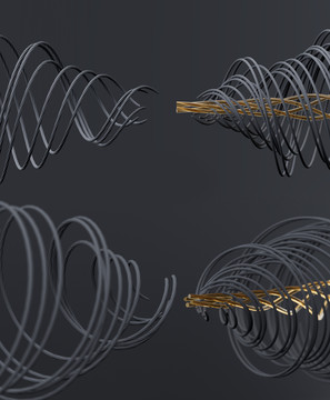 纖維支數(shù)特寫3D顯微素材圖