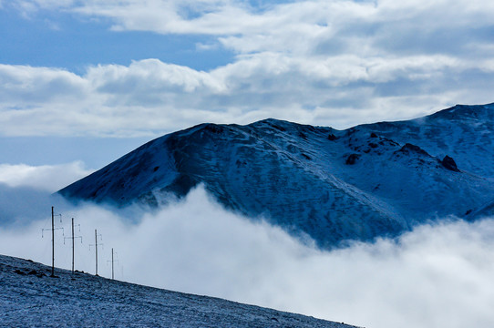 青海祁连山雪景