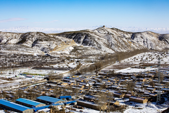 山西大同长城雪景