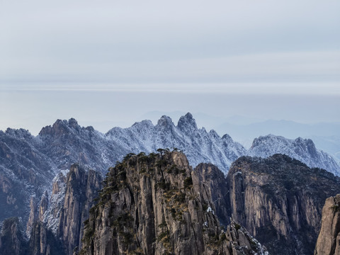 黄山晚霞