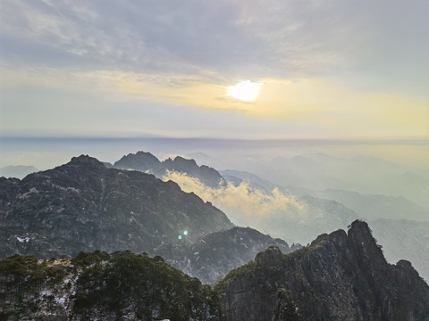 黄山晚霞