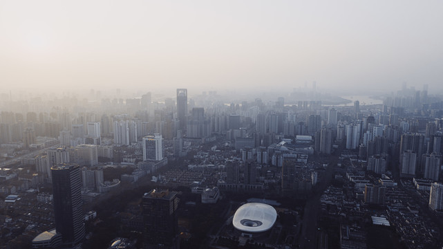 上海徐汇区航拍风光