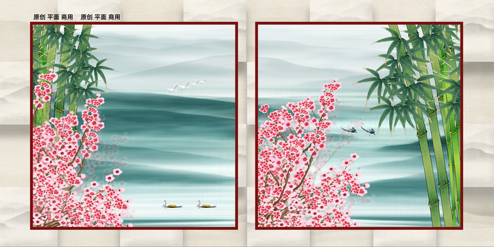 原創(chuàng)花鳥裝飾畫