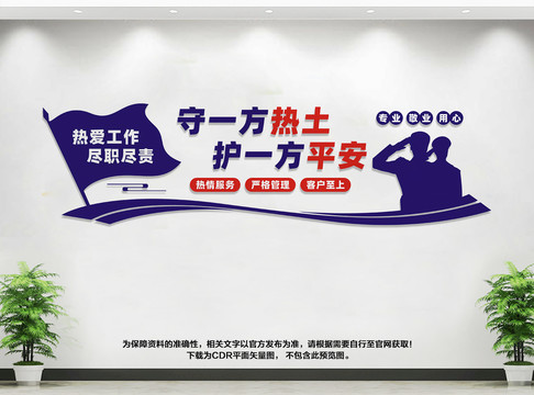 保安形象墻
