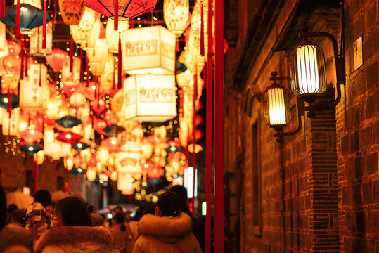 春节元宵节赏灯灯会灯笼夜景