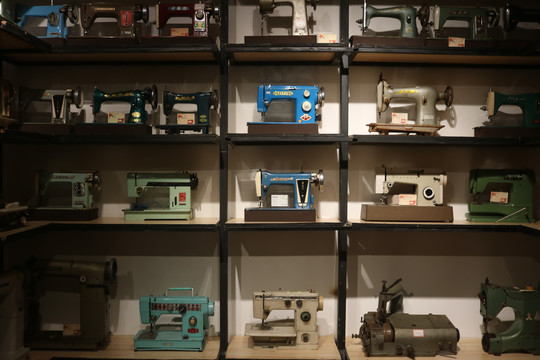 缝纫博物馆陈列的缝纫机