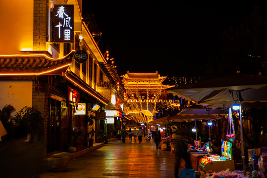 普洱古街夜景