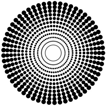 环形放射圆点