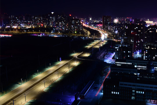 鄂尔多斯城市夜景