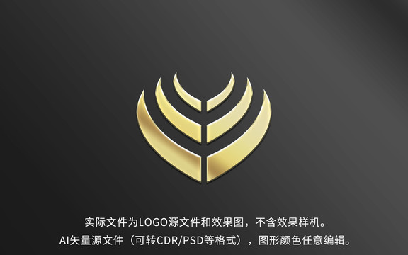 牛角心LOGO标志设计