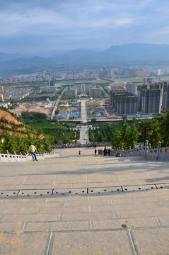 宝鸡代家湾公园宝鸡市政府全景