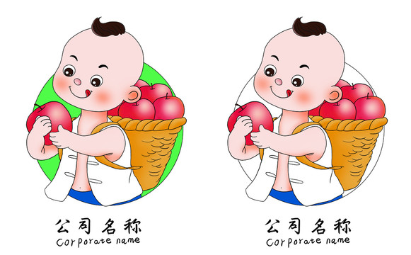 Q版果農(nóng)創(chuàng)意設(shè)計LOGO