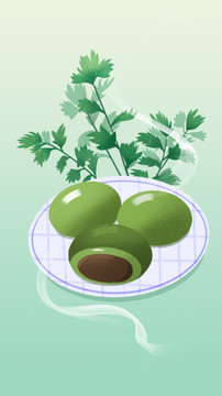 清明節(jié)吃青團(tuán)