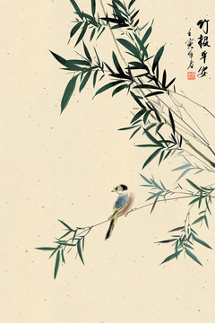 水墨國(guó)畫竹子