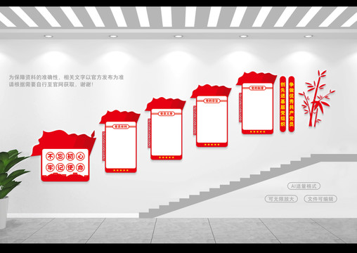 黨建樓梯間形象墻