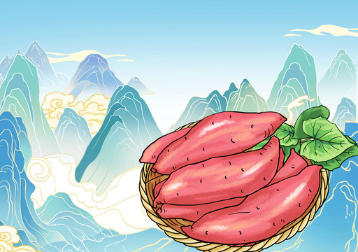 紅薯地瓜插畫(huà)