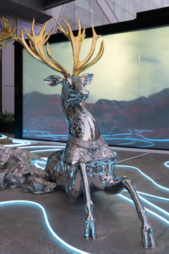 麋鹿雕塑