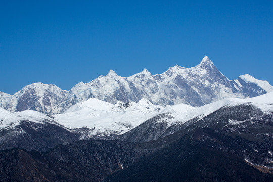 西藏林芝最美雪山南迦巴瓦峰