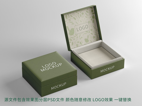 珠寶飾品包裝禮盒效果圖樣機