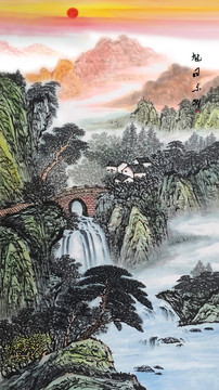 豎幅山水畫