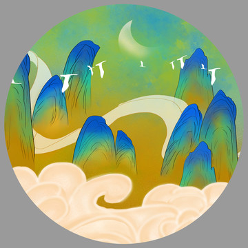 國潮山水