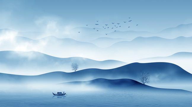 水墨山水畫