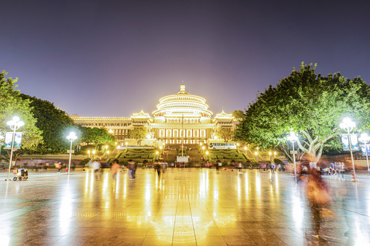 重庆人民大礼堂夜景