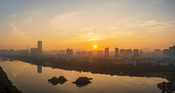 南宁南湖湿地日出