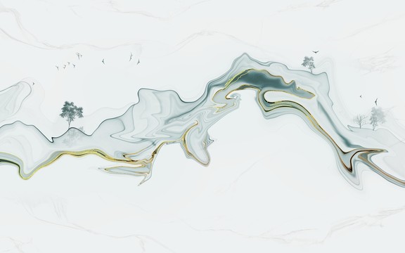大理石抽象山水畫