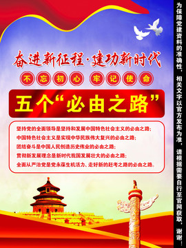 五個必由之路展板