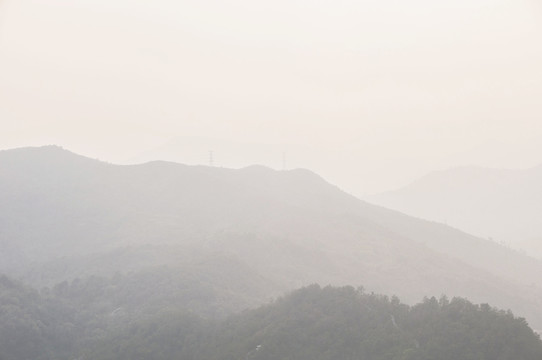 朦胧意境山风景