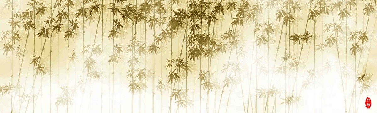 水墨竹子背景墻