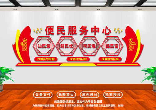 便民服務中心文化墻