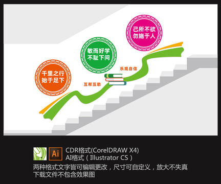 校園樓梯文化墻