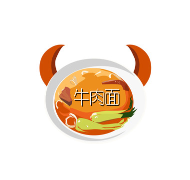牛肉面插畫