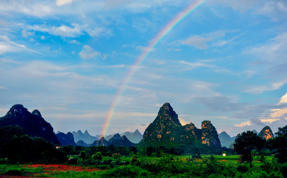 桂林风光彩虹