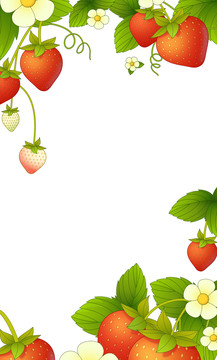 草莓海报背景竖版