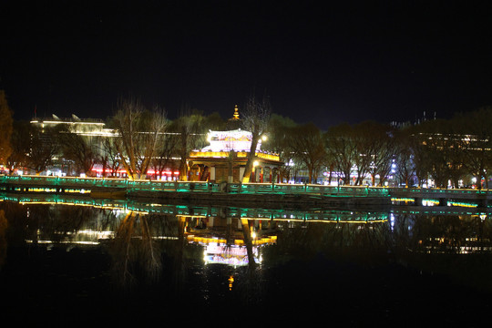 布达拉宫夜景