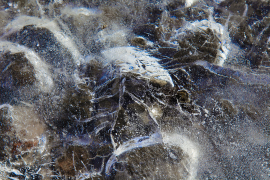 冰川冻土冰纹纹理抽象画