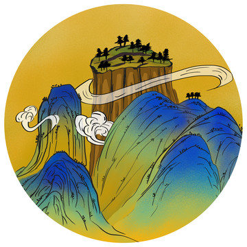 國潮山水畫