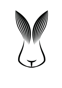 兔插图矢量