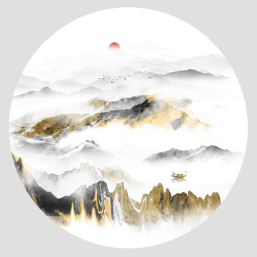 抽象山水裝飾畫