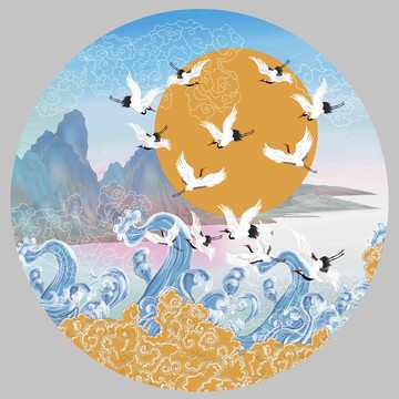 仙鶴插畫