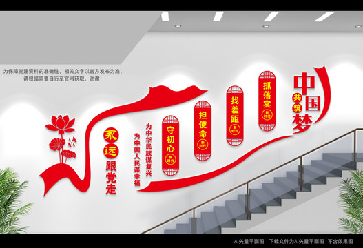 黨建樓梯間形象墻